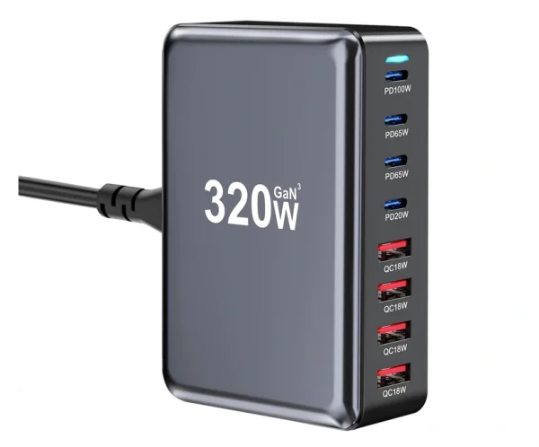 320W GaN Charger 8 Ports 320W GaN Charger 8 Ports