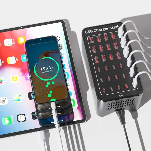 150W 30A 30-Ports USB Charging Station 150W 30A 30-Ports USB Charging Station