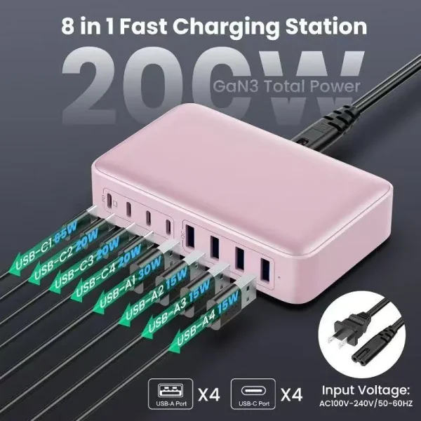 Colorful-GaN-Charger-200W-8-Ports Colorful-GaN-Charger-200W-8-Ports
