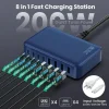 Multiple-Custom-Colors-GaN-Charger-200W-8-Ports Multiple-Custom-Colors-GaN-Charger-200W-8-Ports