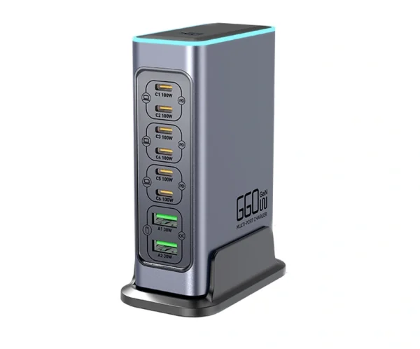 6x 100W 8-Port GaN Charging Station