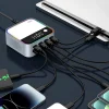 120W 8-Port Charger – 4×100W PD + 4×22.5W QC3.0 with digital display