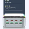 120W 8-Port Smart Charging Station – 4×100W PD + 4×22.5W QC3.0 | Digital Display | Multi-Device Fast Charging (OEM Factory Direct)