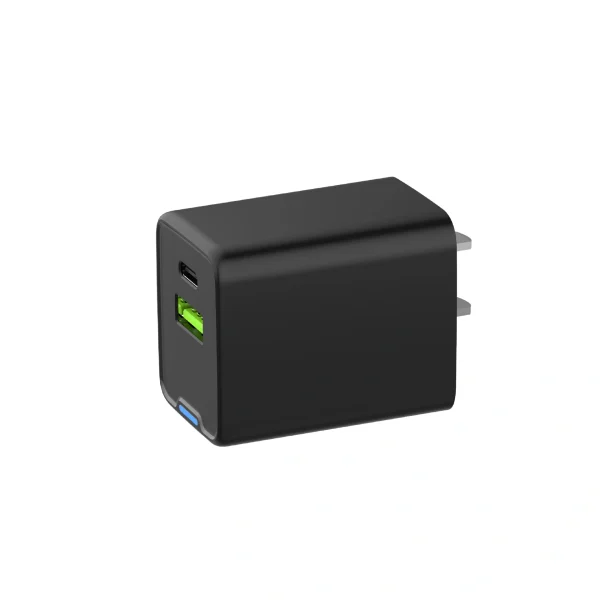 45W Dual-Port GaN PD Fast Charger (USB-C + USB-A) – Ultra-Compact & PPS Smart Charging | Compatible with MacBook Air, iPhone 15, Samsung Galaxy