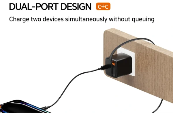 65W_GaN_Retractable_Cable_Charger_with_Dual_USB-C_ports_1 Wholesale 65W GaN Retractable Cable Charger with Dual USB C ports