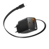 30W GaN Retractable Cable Charger – Dual USB-C C+C ports for fast charging two devices