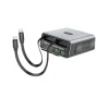 100W dual retractable cables gan fast charger station