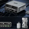 100W dual retractable cables gan fast charger station China factory