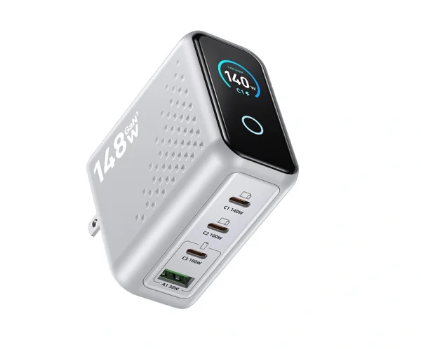 140W GaN USB-C Charger with Smart Mini Display