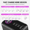 100W-4-Port-GaN-Charger 100W GaN wall charger with smart TFT display, 3 USB-C + 1 USB-A ports