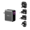 100W-4-Port-GaN-Charger-with-TFT-Display 100W 4-Port GaN Charger with TFT Display – PD3.0 + QC3.0, 3C1A Fast Charging Hub | OEM/ODM Factory