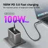 100W-4-Port-GaN-TFT-Charger 100W 4-Port GaN Fast Charger with TFT Display – 3 USB-C + 1 USB-A, PD3.0/QC3.0, Real-Time Power Monitor