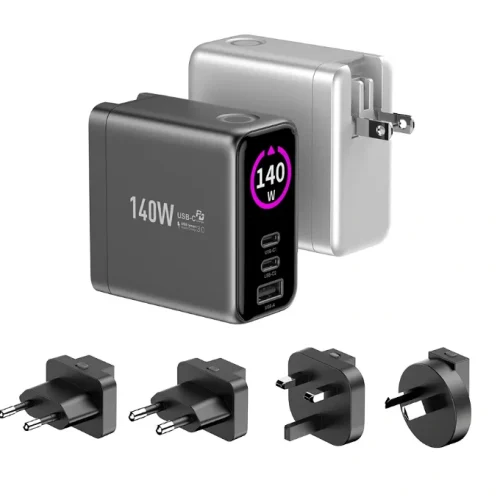 140W-GaN-TFT-Display-Charger 140W GaN wall charger with smart TFT display