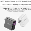140W-GaN-TFT-Display-Charger-OEM 140W GaN TFT Display Charger – 2C1A Fast Wall Charger with Folding Plug | OEM/ODM