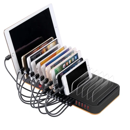 15-port-USB-desktop-charger 15 Ports USB Charging Station Multi-Device Fast Charger Organizer