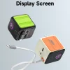 70W GaN wall charger with smart TFT display (power/temperature/time)