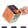 70W GaN Wall Charger with TFT Display Retractable Cable – 2 USB-C + 1 USB-A, PD3.1, Real-Time Voltage/Current/Power Monitor