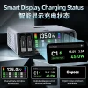 8-Port Desktop Fast Charger – 140W GaN Multi-Device Charging Station with Retractable Cables & TFT Display OEM/ODM Manufacturer